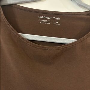 Coldwater Creek Chocolate Brown Long Sleeve (1X)